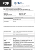 Thomas Mayo Dis Recorded Observation and Reflection Form Template 2023-2024