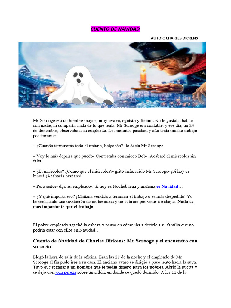 CUENTO DE NAVIDAD Actividades | PDF | Un villancico | Navidad, image size:768x1024