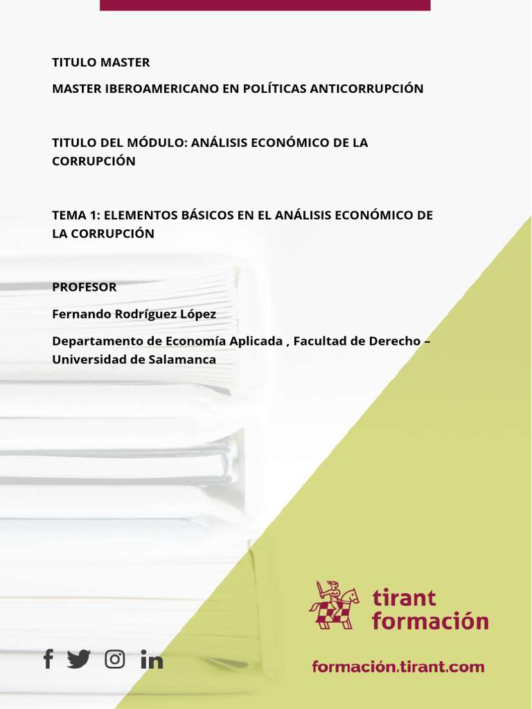 Análisis Económico De La Corrupción Pdf Corrupción Política
