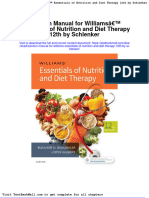 Solution Manual For Williams Essentials of Nutrition and Diet Therapy 12th by Schlenker
