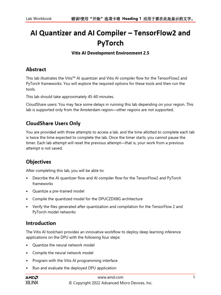 01 AI Quantizer and AI Compiler - TensorFlow2 and | PDF | Artificial ...