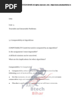 Unit 5 Tractable and Intractable Problems