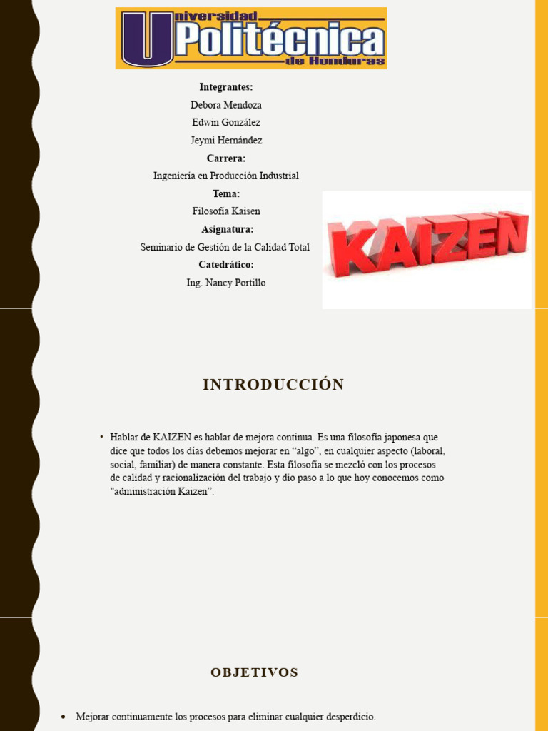 Filosofía Kaizen: Mejora Continua en Empresas | PDF | Procesos de ...