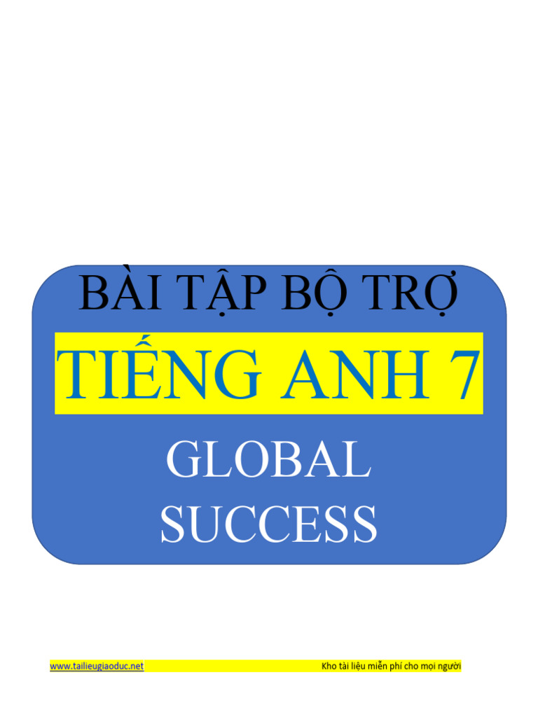 Bai Tap Bo Tro Anh 7 Global Success | PDF