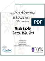 Dona Doula 2019 Certificate