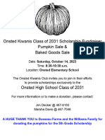 Onsted Kiwanis Class of 2031 Scholarship Fundraiser