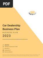 Car Dealership Business Plan Example Template