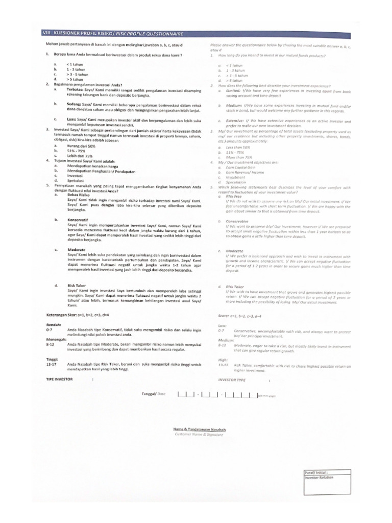 Risk Profile | PDF