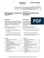 Standard STD 107-0002: Cleanliness of Components and Systems Renhet Hos Komponenter Och System