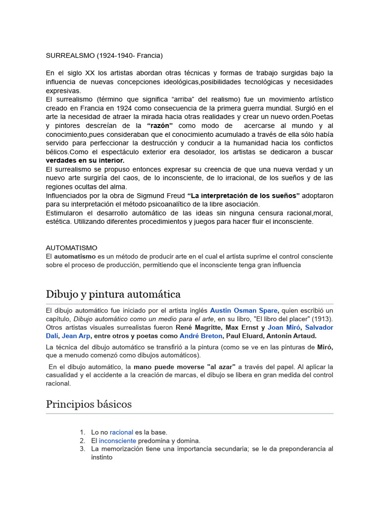 AUTOMATISMO | PDF | Surrealismo
