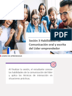 Sesión 3 Habilidades de Comunicación Oral y Escrita Del Líder Emprendedor