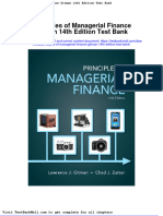 Principles of Managerial Finance Gitman 14th Edition Test Bank