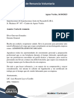 Carta de Renuncia