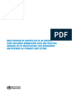 Anaphylaxis AEFI WHO Guidenace Document