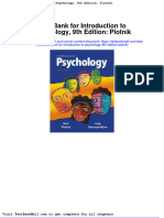 Test Bank For Introduction To Psychology 9th Edition Plotnik