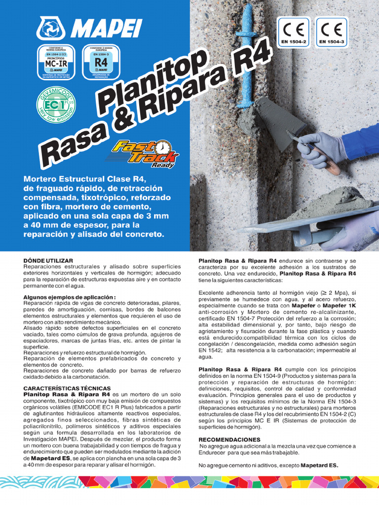 Planitop Rasa Ripara R4 Español | PDF