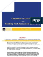Competency Assessment Handling Post-Assessment Centre Data: Seeta Gupta, PH.D
