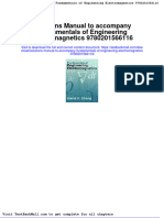 Solutions Manual To Accompany Fundamentals of Engineering Electromagnetics 9780201566116