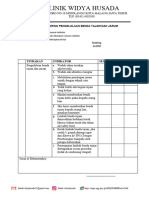 Form Monitoring Pengelolaan Benda Tajam Dan Jarum