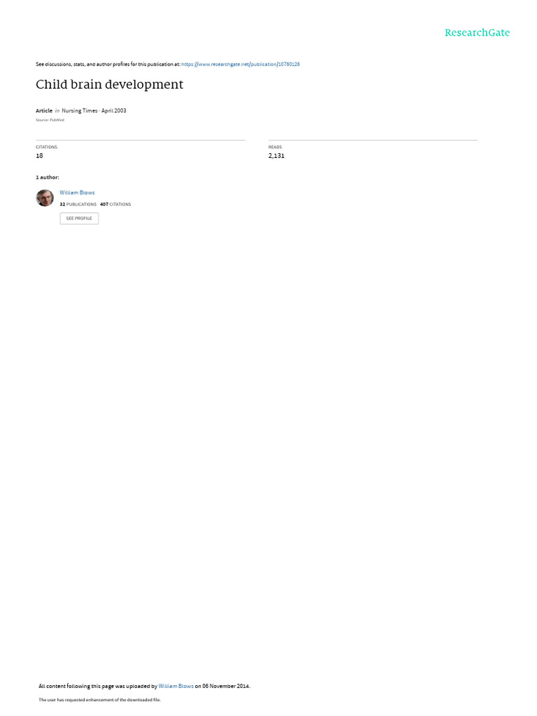 Child Brain Development PDF