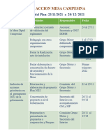 Propuesta Plan de Trabajo Mesa Campesina