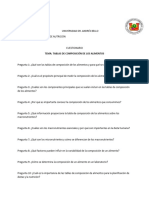 Cuestionario Tablas de Composicion de Los Alimentos