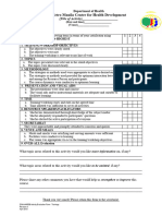 MMCHD Activity Evaluation Sheet Template
