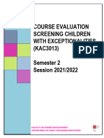 Course Evaluation Kac3013 - A212