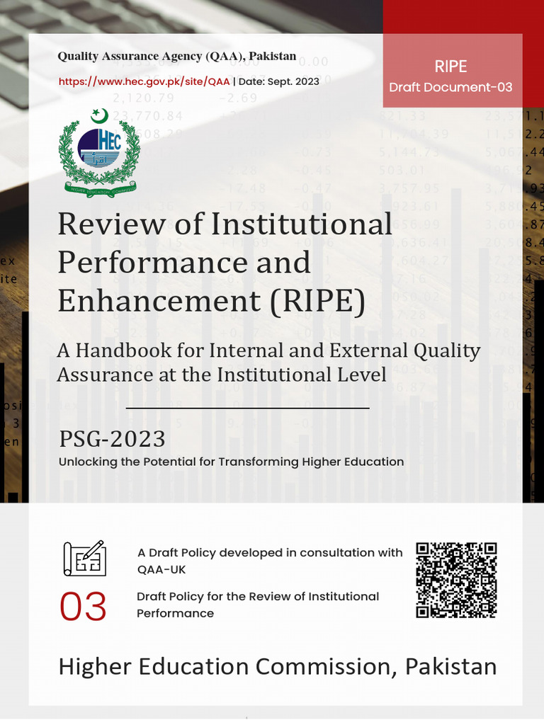 Draft Policy-03 Institutional Level IQAEQA Guidance | PDF