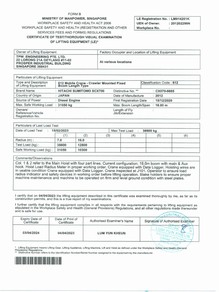 SCX700 LM & Checklist - 230404 - 193401 | PDF