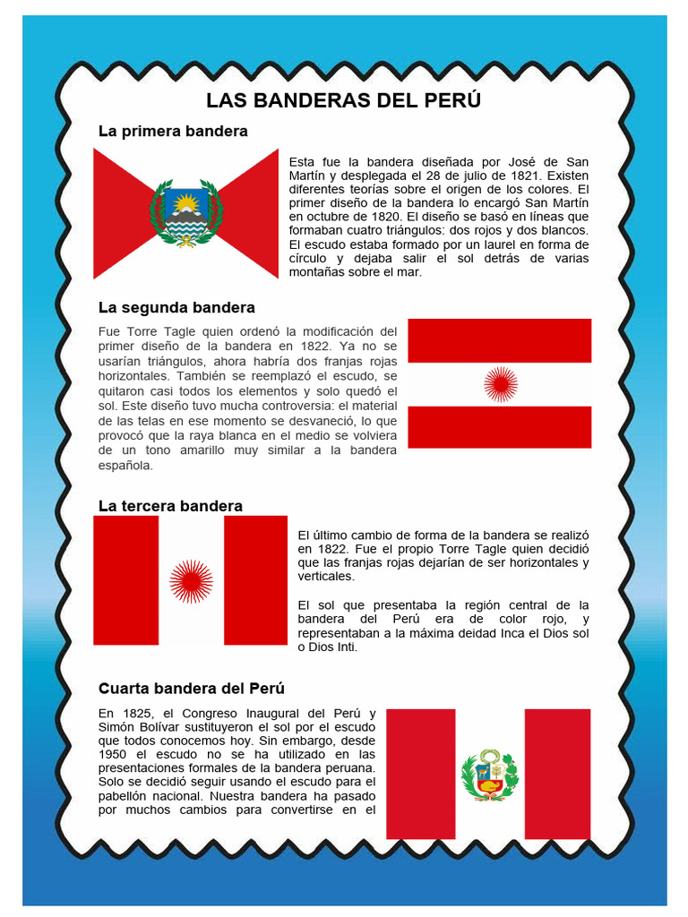 Historia de las banderas del Perú | PDF | Arte