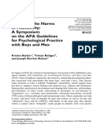 Mitigating The Harms of Masculinity: A Symposium On The APA Guidelines For Psychological Practice With Boys and Men