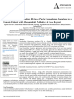 Post COVID 19 Infection Diffuse Patch Granuloma Annulare in A Female Patient With Rheumatoid Arthritis A Case Report