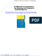 Solutions Manual To Accompany Stochastic Calculus For Finance II 9781441923110