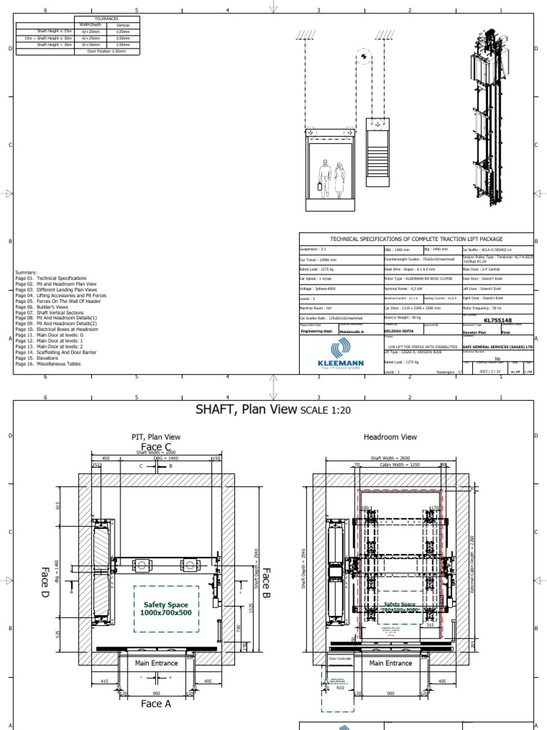 GIGAS R Lift Technical Specifications | PDF | Elevator | Transport