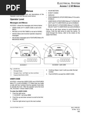 RR5700 Access 1 2 3 Menus (1a379624 - 1a999999) | PDF | Menu