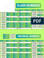 Colorful Cute Classroom Class Schedule