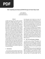 Silo: Exploiting Javascript and Dom Storage For Faster Page Loads
