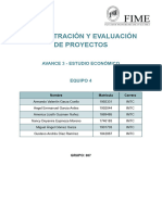 Esrudio Economico - Admin. de Proyectos