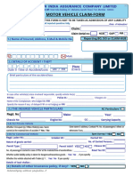 Motor Claim Form NEW INDIA ASSURANCE CO. LTD.