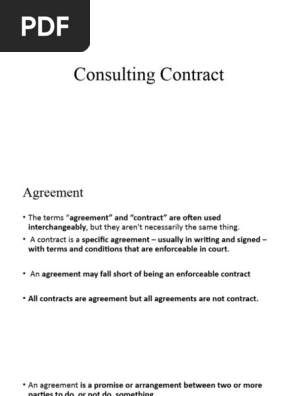 Consuting Contract
