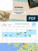 Presentación Planificación de Viaje Album de Recortes Scrapbook Marrón y Azul