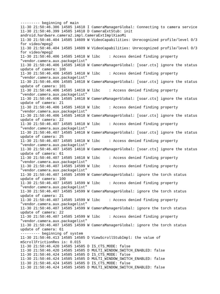 Logcat 170135584632 | PDF | Computing | Software Engineering
