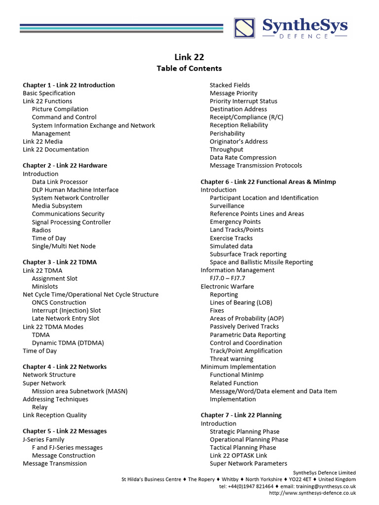 Link 22 Overview and Specifications | PDF | Computer Network | Computer ...