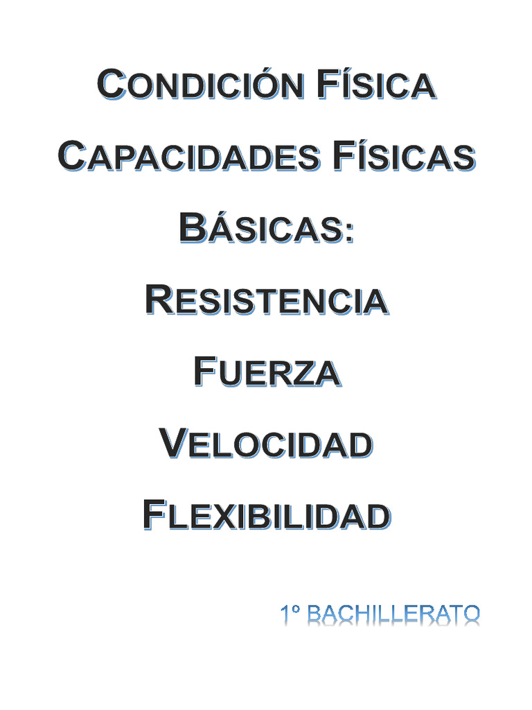 Mejora de la Condición Física Básica | PDF | Resistencia | Ejercicio ...