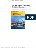 Test Bank For Managerial Accounting 9th Edition Crosson