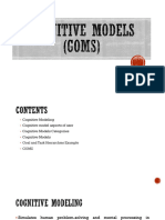 Cognitive Models (GOMS)