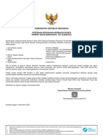 Pemerintah Republik Indonesia Perizinan Berusaha Berbasis Risiko NOMOR INDUK BERUSAHA: 0311230085933