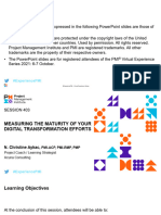 Handout - Session 403-Measuring The Maturity of Your Digital Transformation Efforts