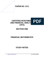 Financial Mathematics-Notes